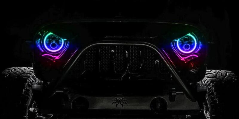2007-2017 Wrangler Gladiator 7in High Powered LED Headlights Pair Dynamic - View 19 | Dirty Garage