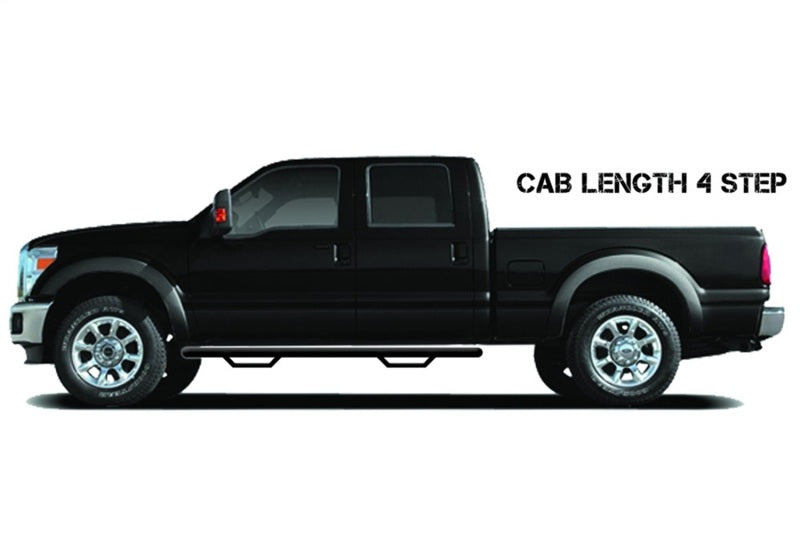 2007-2017 Tundra Double Cab 3" Textured Black Cab Length Nerf Bars - View 7 | Dirty Garage