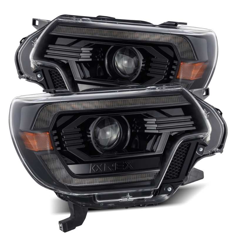 2012-2015 Tacoma Pro-Series Projector Alpha Black Headlights DRL - View 3 | Dirty Garage