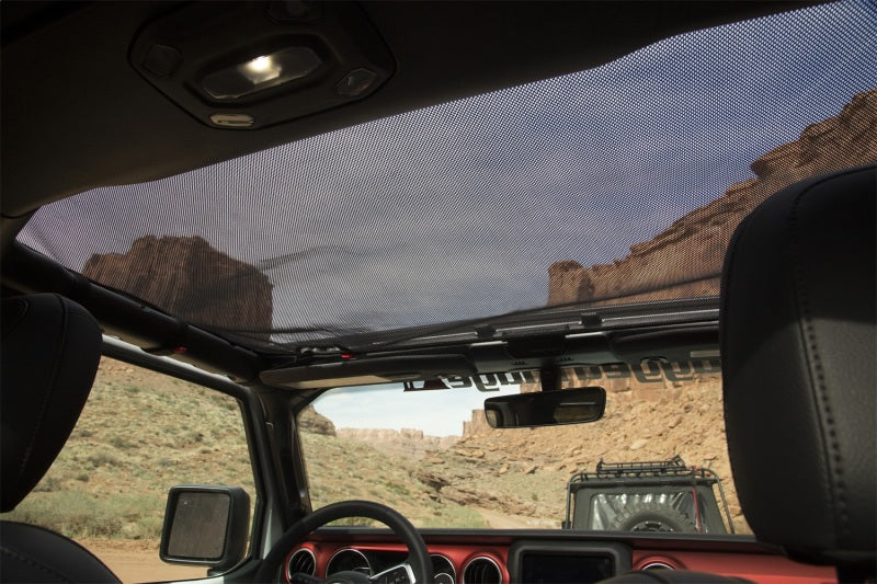 Rugged Ridge Eclipse Sun Shade Black Front 18-20 Jeep Wrangler JLU/JT - View 6 | Dirty Garage