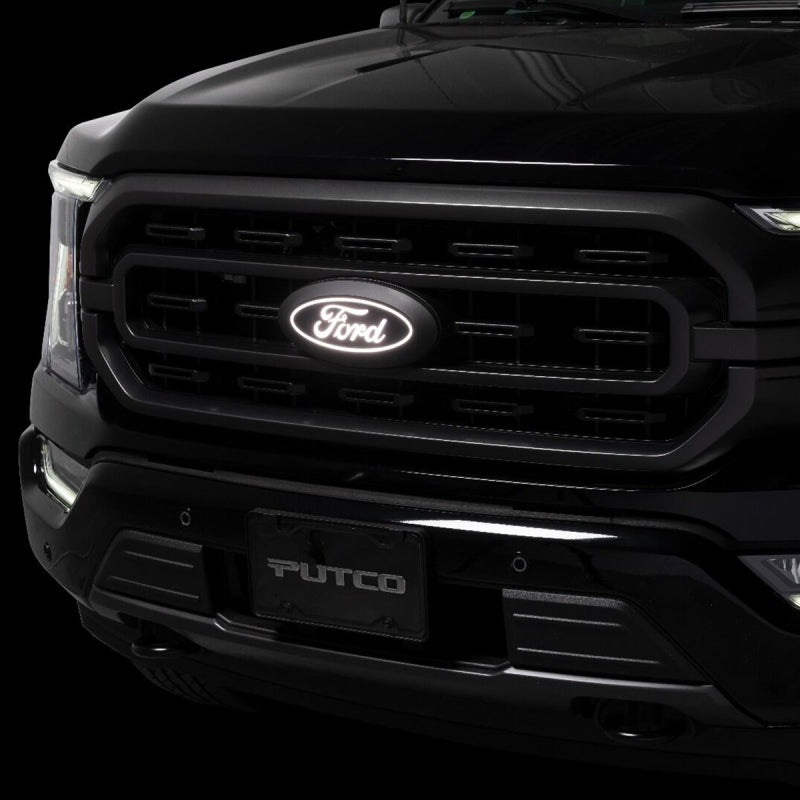 2021-2022 F-150 Front Luminix LED Emblem - w/ Camera CutOut - View 6 | Dirty Garage
