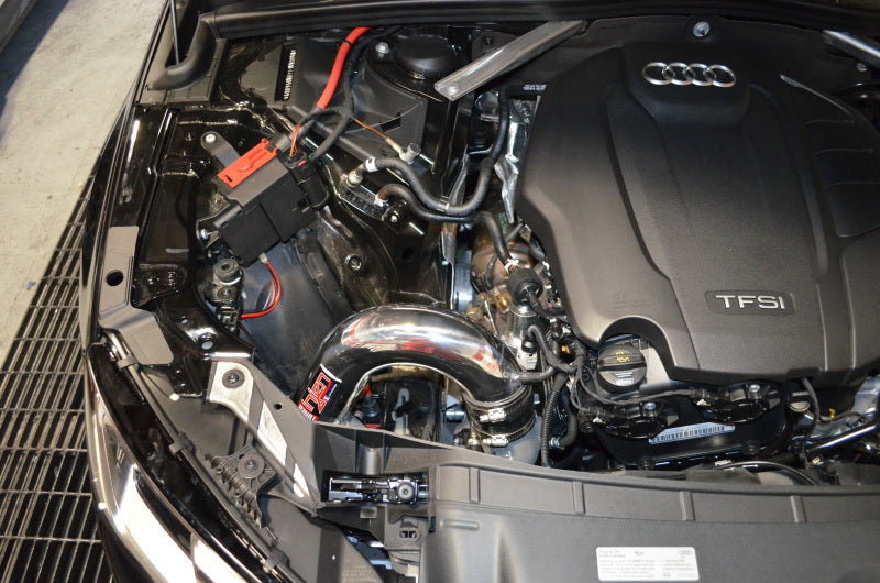 2017-2019 Audi A4 2.0T Wrinkle Red Short Ram Air Intake - View 5 | Dirty Garage