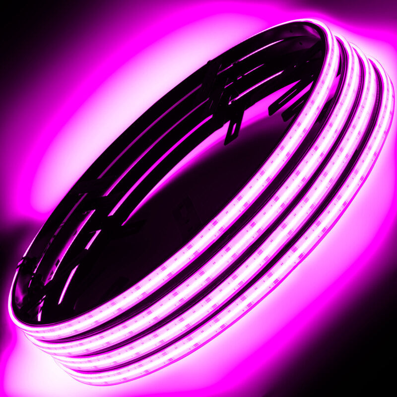 Universal LED Illuminated Wheel Rings 16.5" PLASMA ColorSHIFT w/ BC2 Bluetooth Controller - View 6 | Dirty Garage