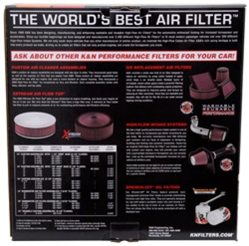 Universal 14in Red Custom Air Cleaner Assembly - 5.125in ID x 14in OD x 3.87in H - View 11 | Dirty Garage