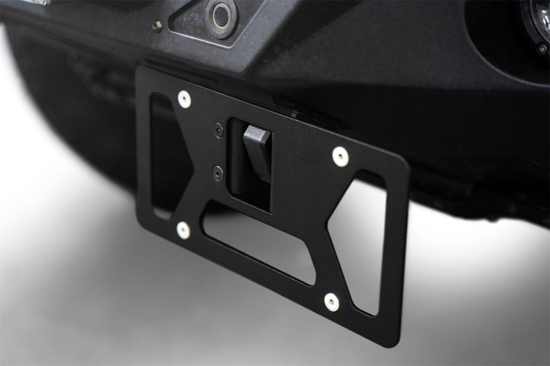 Universal Clevis Mounted Front License Plate Bracket - View 2 | Dirty Garage