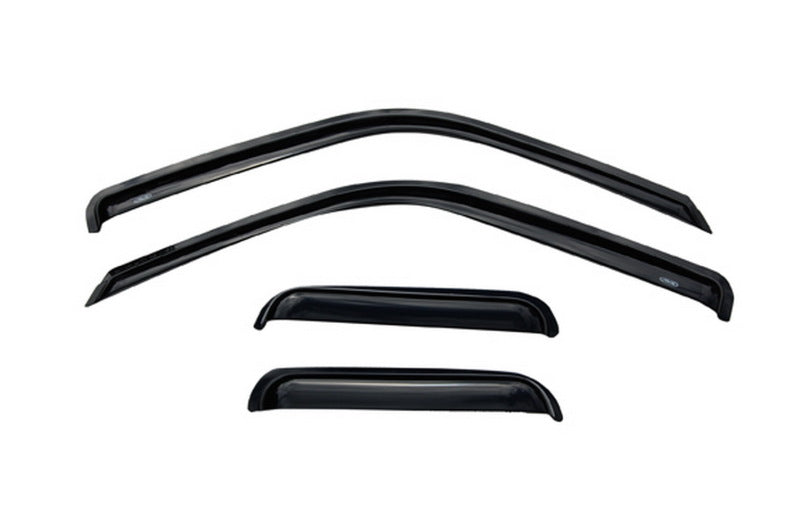 1988-1999 GM HD Ext Cab Ventvisor Outside Mount Window Deflectors Smoke 4-Piece - View 2 | Dirty Garage