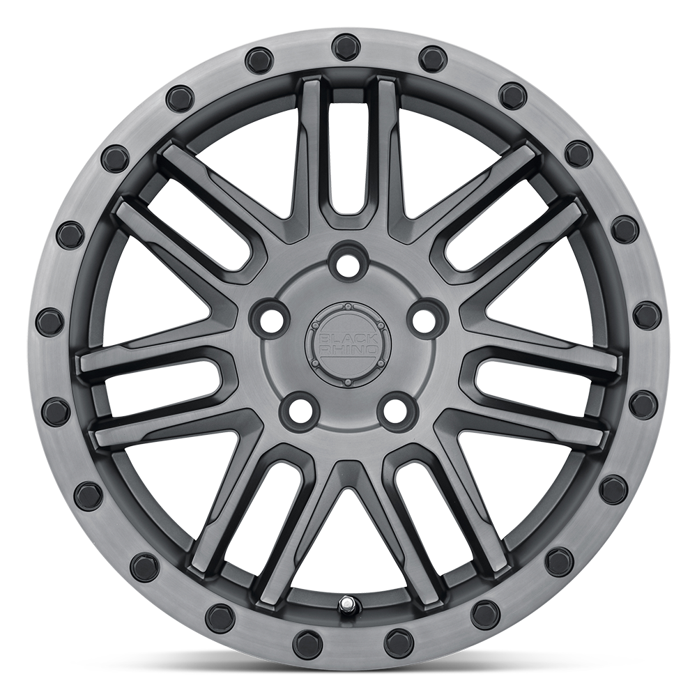 Black Rhino Arches Matte Brushed Gunmetal w/ Black Bolts Wheel | Dirty Garage