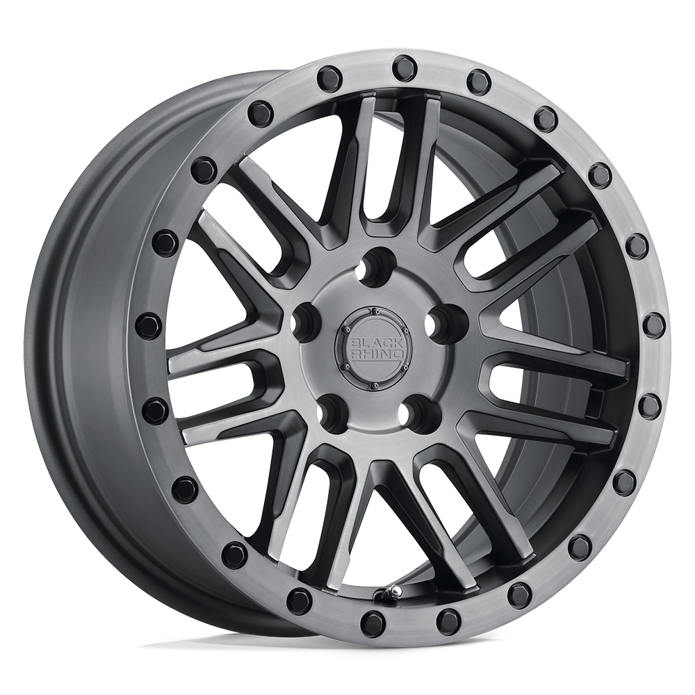 Black Rhino Arches Matte Brushed Gunmetal w/ Black Bolts Wheel | Dirty Garage