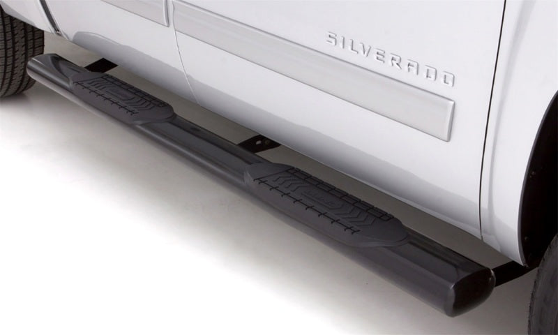 2019-2025 GM 1500 Crew Cab 6" Oval Straight Steel Nerf Bars - Black - View 3 | Dirty Garage