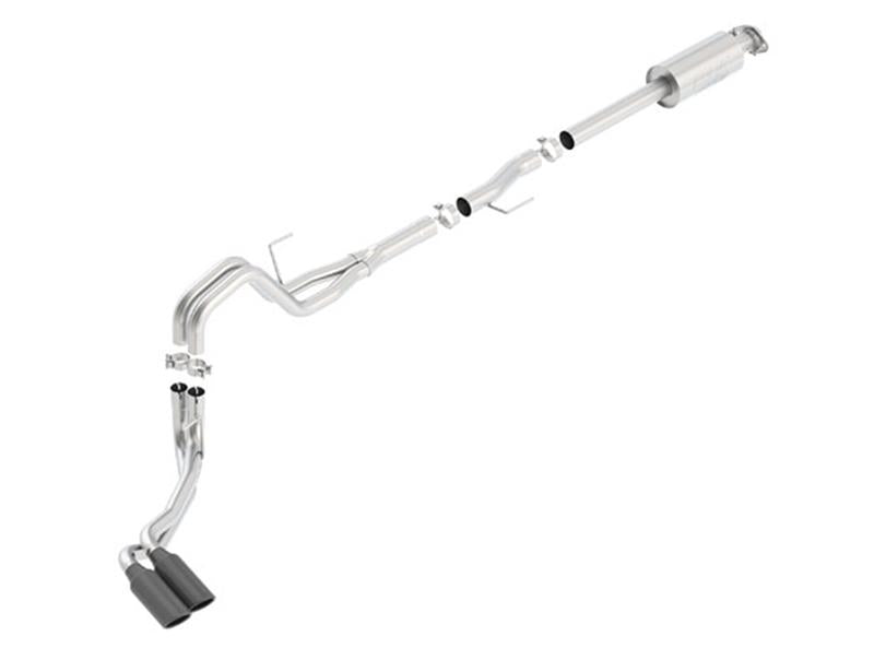 Borla 15-16 Ford F-150 3.5L EcoBoost Ext. Cab Std. Bed Black Chrome CB Exhaust ATAK Truck Side Exit - View 3 | Dirty Garage