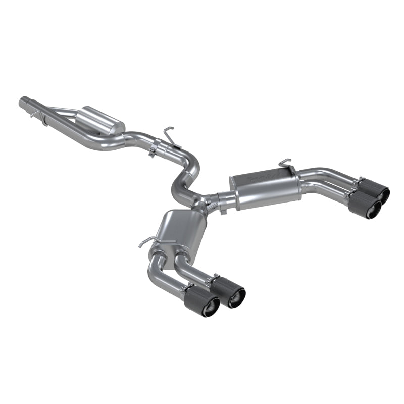 2015-2018 Audi S3 3" Quad Split Rear Exit Exhaust with Carbon Fiber Tips | Dirty Garage