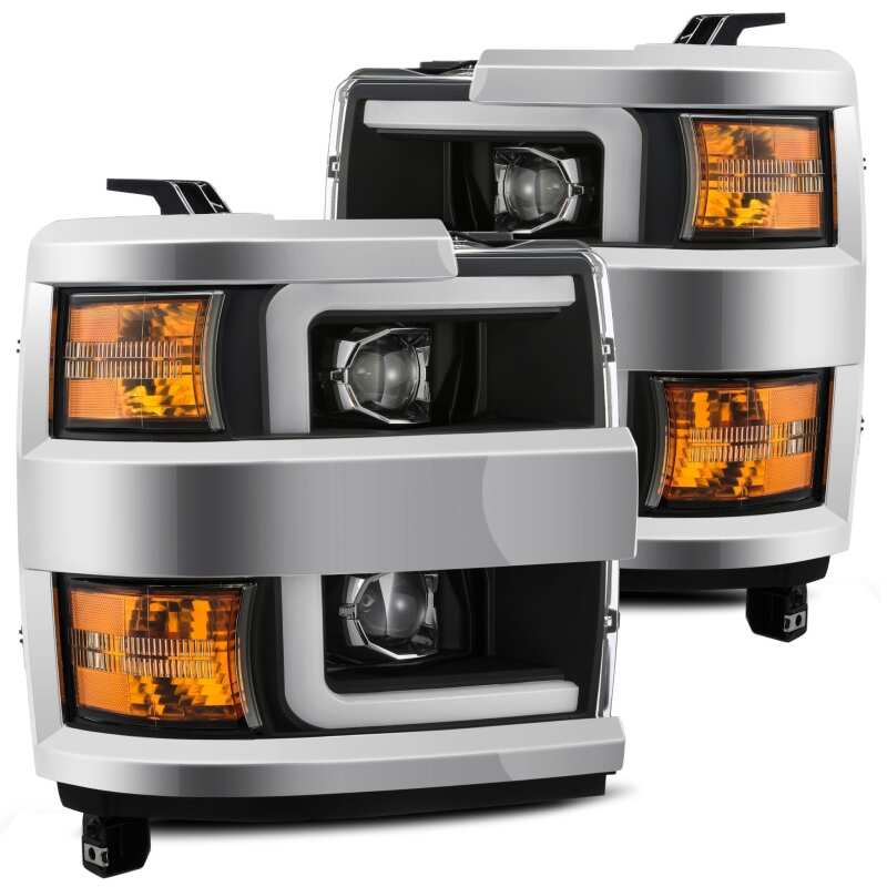 2015-2019 GM HD Pro-Series Projector Black Headlights Sequential Signal DRL | Dirty Garage