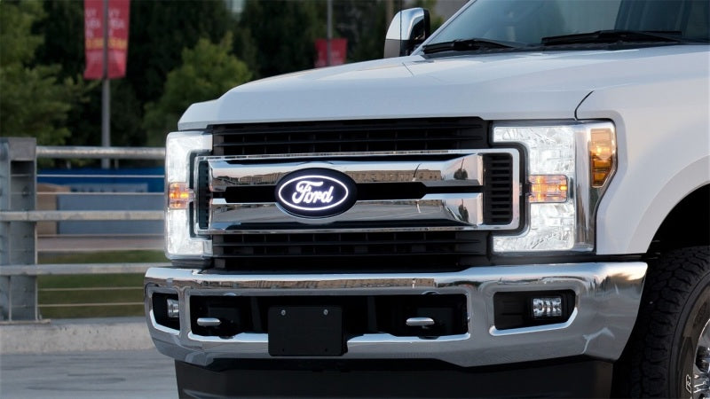 2017-2020 Super Duty Front Luminix Ford LED Emblem - w/o Camera CutOut - View 4 | Dirty Garage