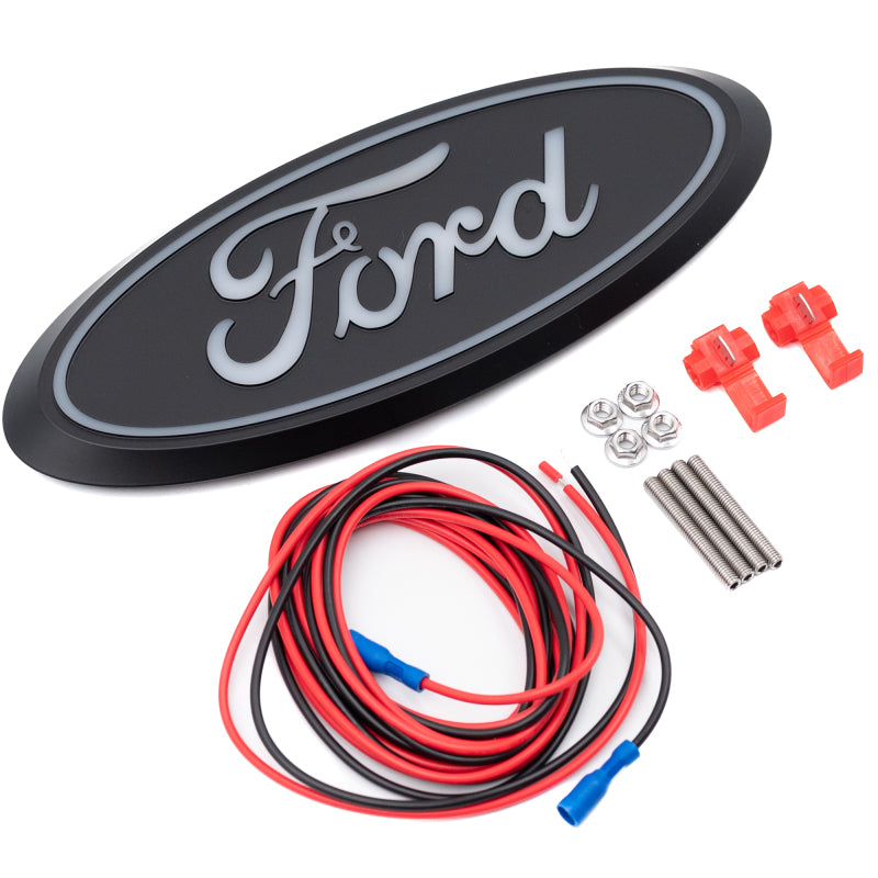 2015-2020 F-150 Rear Luminix Red Oval LED Emblem - View 4 | Dirty Garage