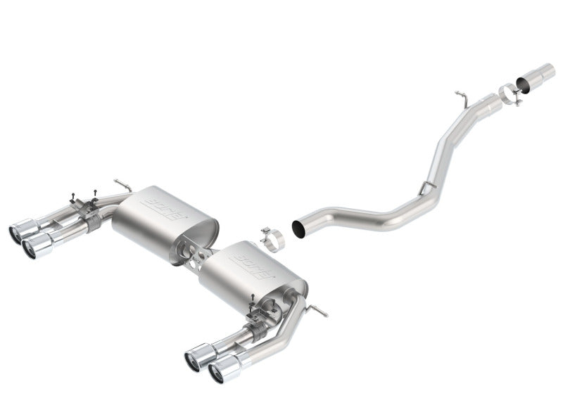 Borla 13-15 Audi S3 S-Type Dual Round Rolled Catback Exhaust - View 4 | Dirty Garage