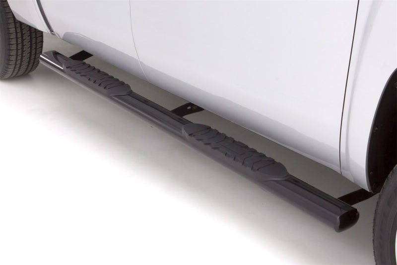 2010-2017 Ram 2500 Crew Cab 5" Oval Straight Steel Nerf Bars - Black - View 2 | Dirty Garage