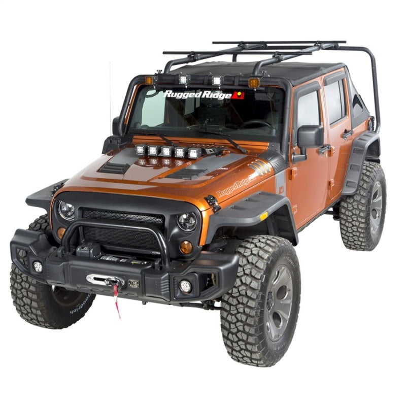 Rugged Ridge Round 56.5in Sherpa Roof Rack Crossbars - View 4 | Dirty Garage
