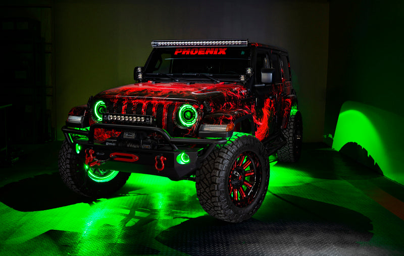 Universal LED Illuminated Wheel Rings ColorSHIFT - View 7 | Dirty Garage