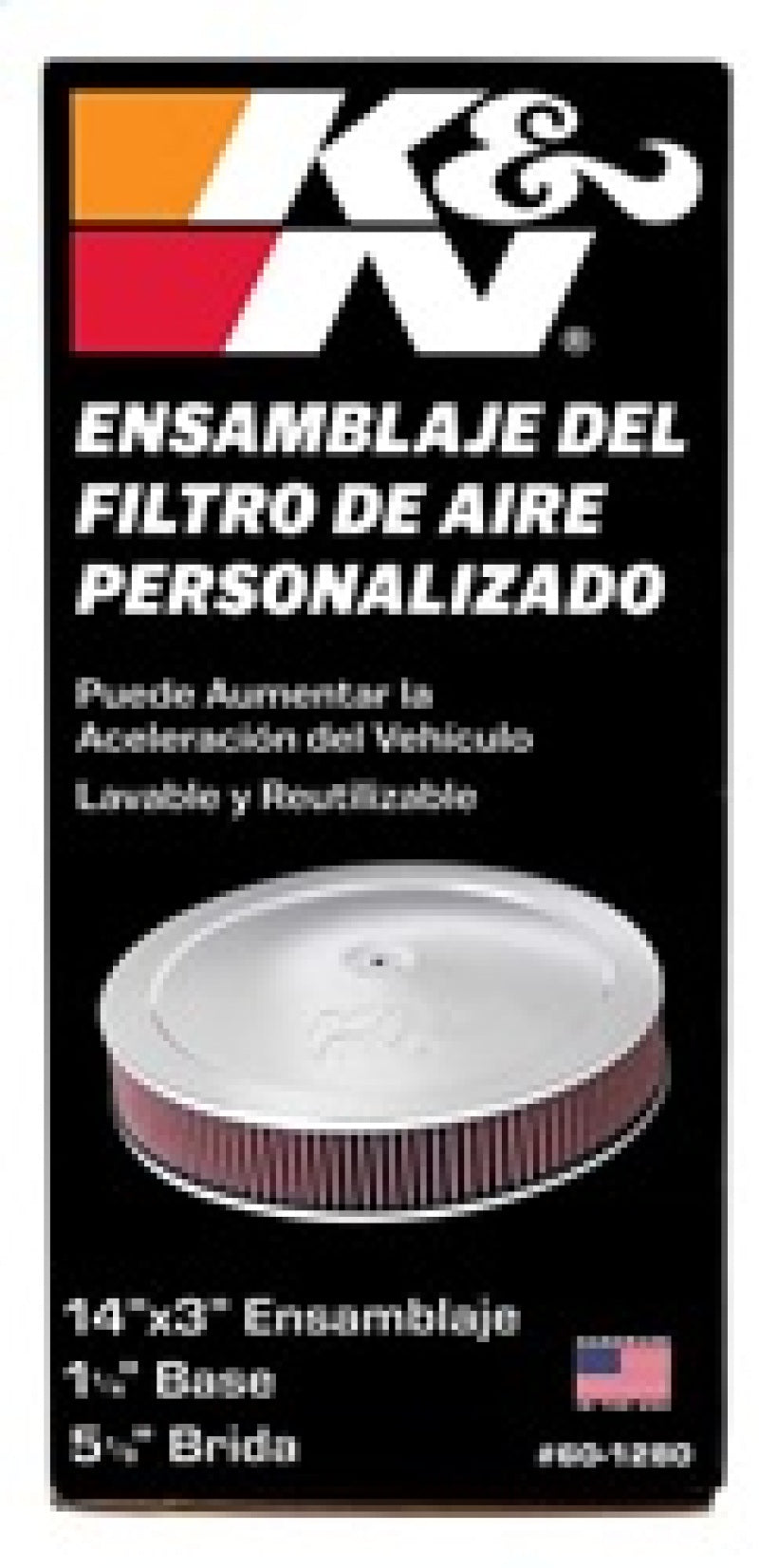 Universal 14in Red Custom Air Cleaner Assembly - 5.125in ID x 14in OD x 2.75in H x 1.25in Drop Base - View 9 | Dirty Garage