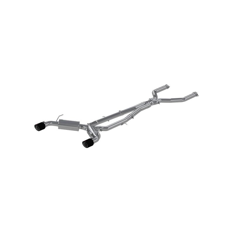 2016-2019 Infiniti Q50 3.0L 3" Cat Back w 4.5" OD Carbon Fiber Tips - View 5 | Dirty Garage