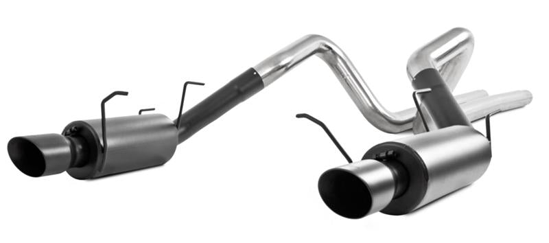 2011-2014 Mustang GT 5.0L 3" Cat Back Dual Split Rear Street Version 4" Tips Black - View 2 | Dirty Garage
