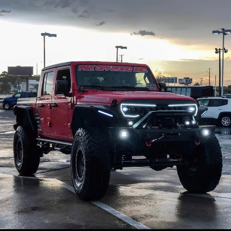 2018-2025 Wrangler JL JT VECTOR Series Full LED Grille - View 17 | Dirty Garage