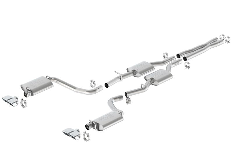 Borla 15-16 Dodge Challenger R/T 5.7L Dual Rectangle Angle Cut Dual Split Rear Exit ATAK Exhaust - View 3 | Dirty Garage