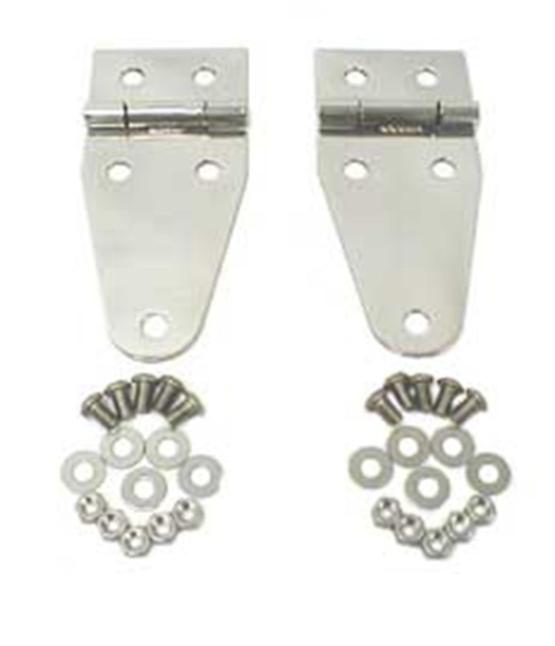 Rugged Ridge 76-95 Jeep CJ / Jeep Wrangler Stainless Steel Hood Hinges - View 2 | Dirty Garage