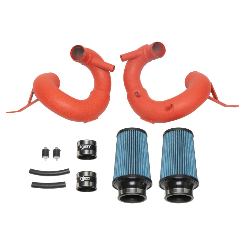2018-2020 Stinger 3.3L Twin Turbo Wrinkle Red SP Series Short Ram Cold Air Intake - View 7 | Dirty Garage
