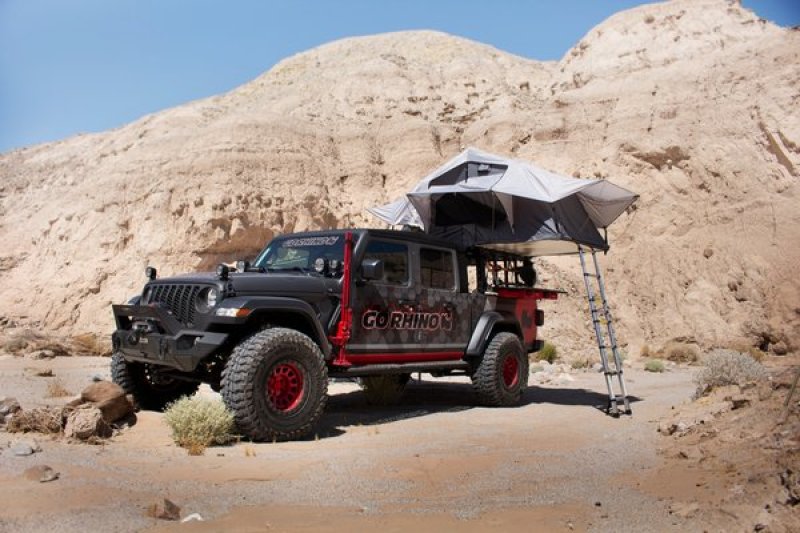 Go Rhino 19-21 Jeep Gladiator XRS Overland Xtreme Rack - Black - View 19 | Dirty Garage