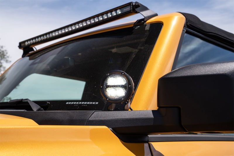2021+ Bronco Mirror Mounted 4in Rigid LED Lights Kit - View 4 | Dirty Garage