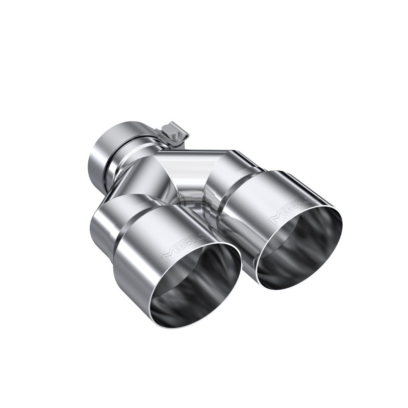 Universal 3" ID Dual 4" OD Staggered Single Wall T304 SS Exhaust Tip | Dirty Garage
