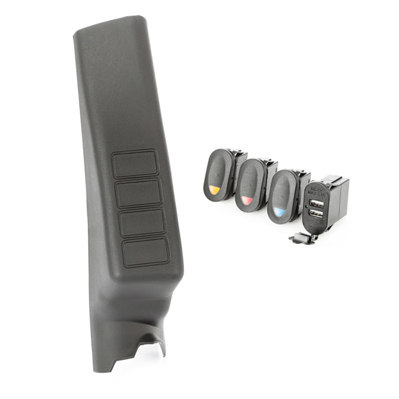 Rugged Ridge A-Pillar Pod Kit 3 Switch USB 11-18 JK/JKU - View 2 | Dirty Garage
