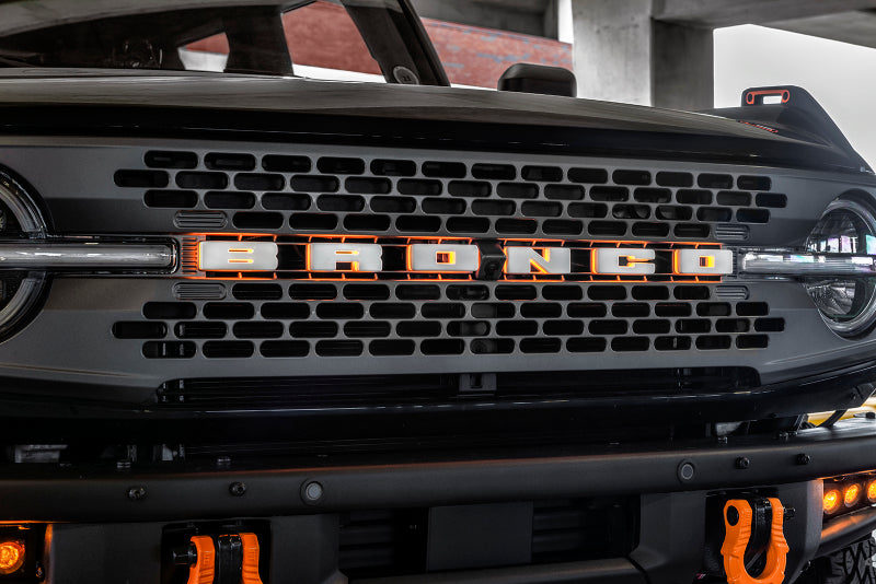 Universal Illuminated White O Letter LED Badges - View 4 | Dirty Garage