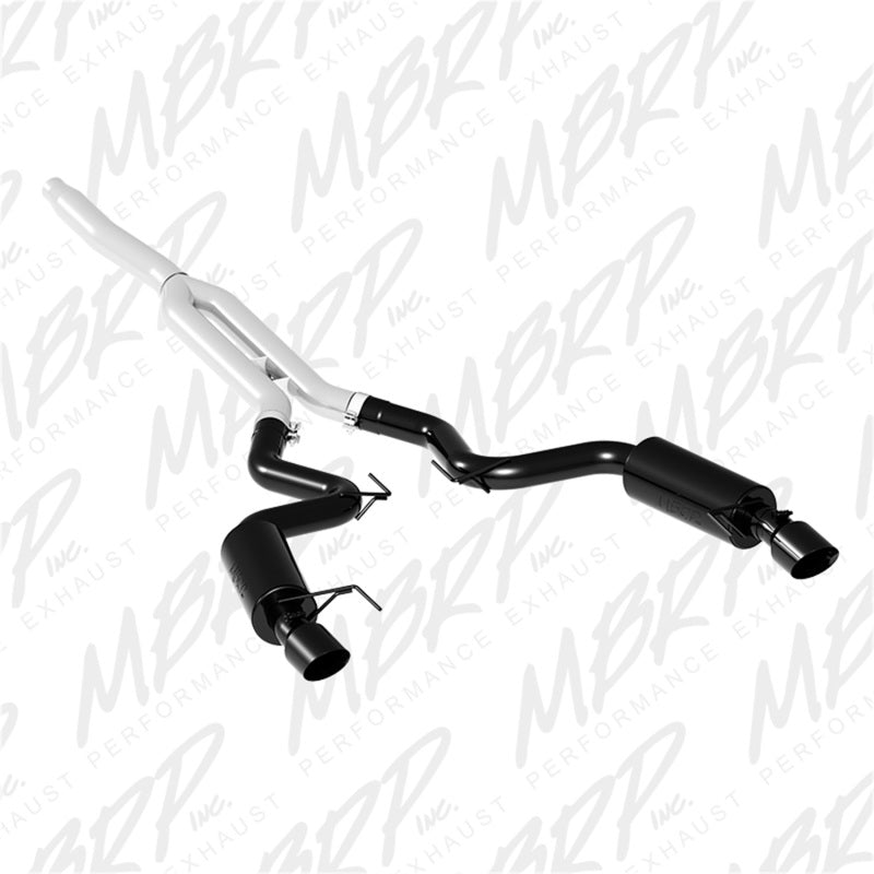 2015-2019 Mustang EcoBoost 2.3L 3" Cat Back Dual Split Rear Exit Race Version - View 3 | Dirty Garage
