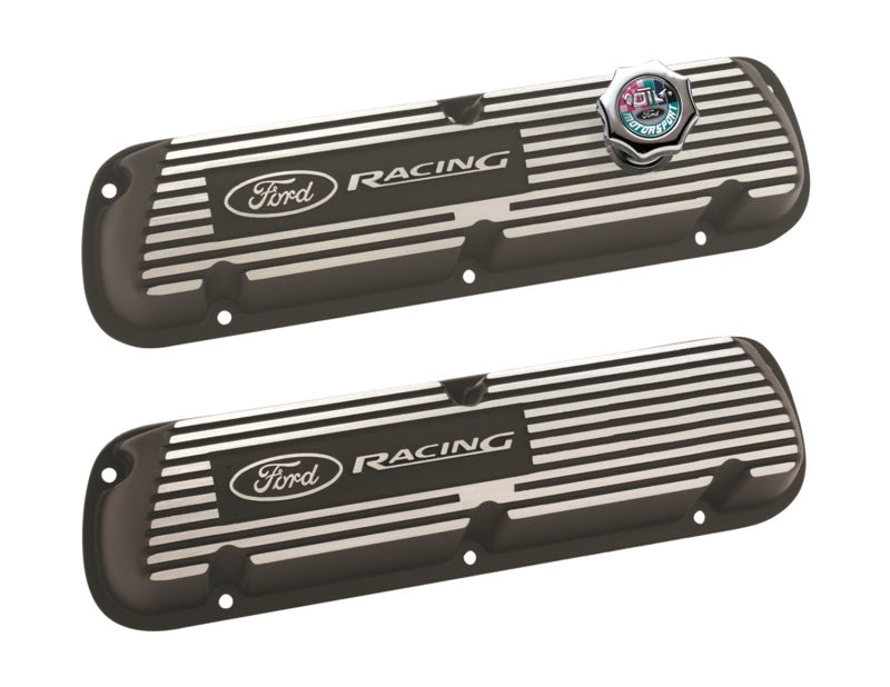 Universal Black Satin Valve Covers Racing EFI - View 9 | Dirty Garage
