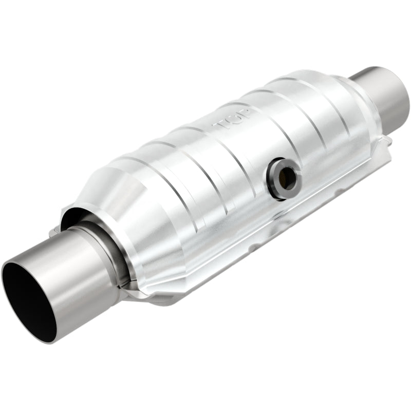Universal Catalytic Converter 2.25in Inlet Outlet Center Round 11in Body | Dirty Garage