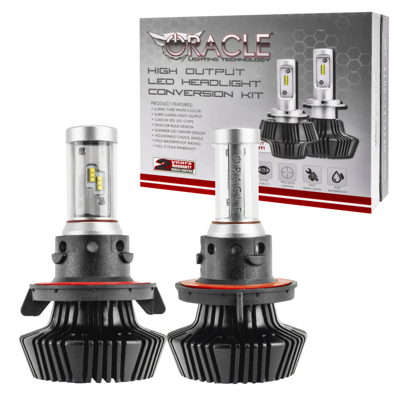 Universal H13 4000 Lumen 6000K LED Headlight Bulbs Pair | Dirty Garage