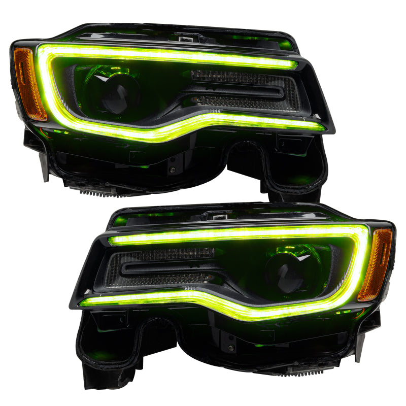 2014-2021 Grand Cherokee Headlight DRL Upgrade Kit w/ Dynamic ColorSHIFT - View 7 | Dirty Garage
