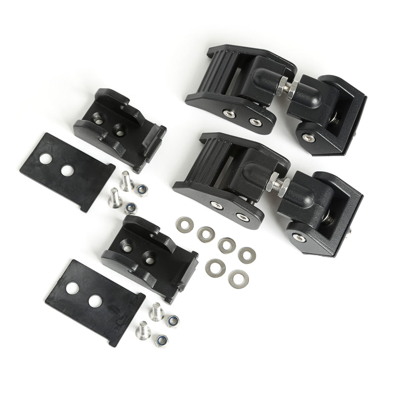 Rugged Ridge 97-06 Jeep Wrangler TJ Textured Black Hood Catches - View 2 | Dirty Garage