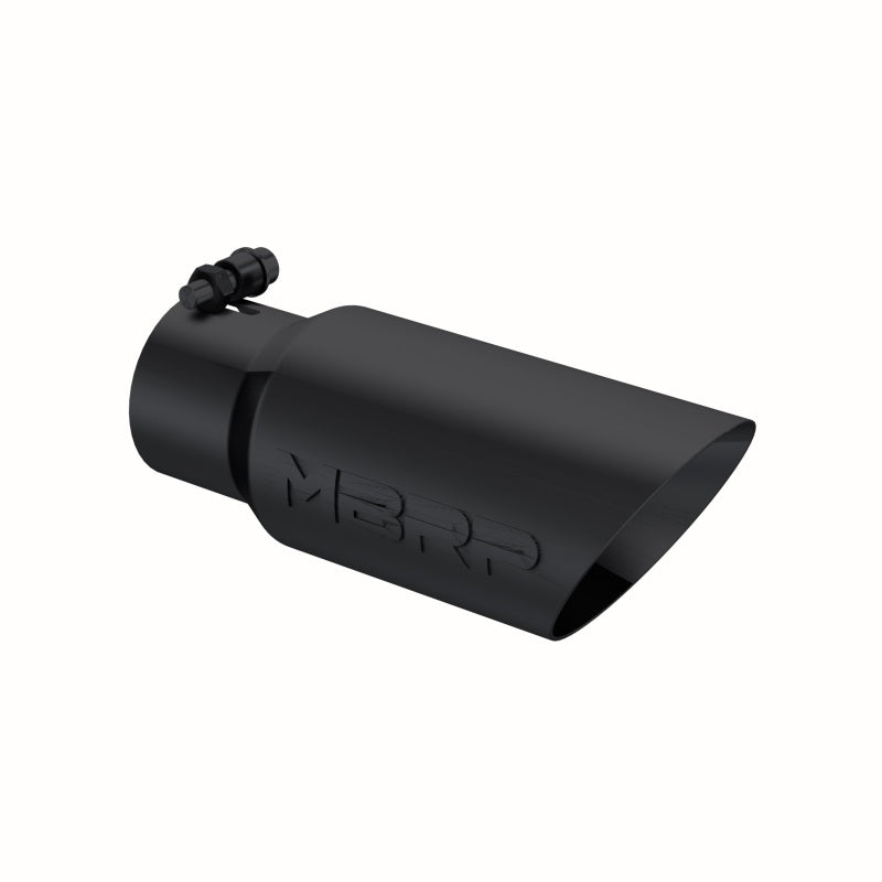 Universal Tip 4" OD 3" Inlet 10" Length Dual Wall Angled End Black - View 4 | Dirty Garage