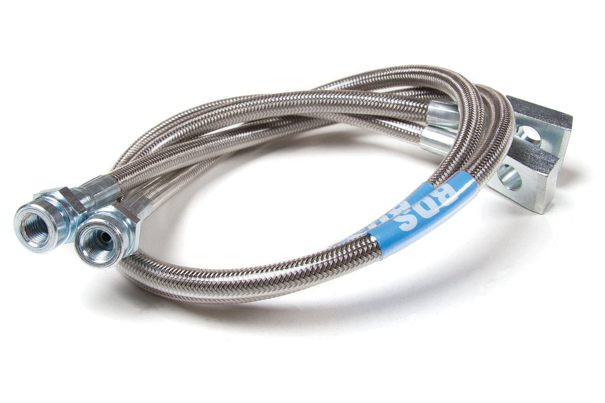 TJ/YJ/XJ Front Stainless Steel Braided Brake Lines Kit 3-6.5" Lift | Dirty Garage