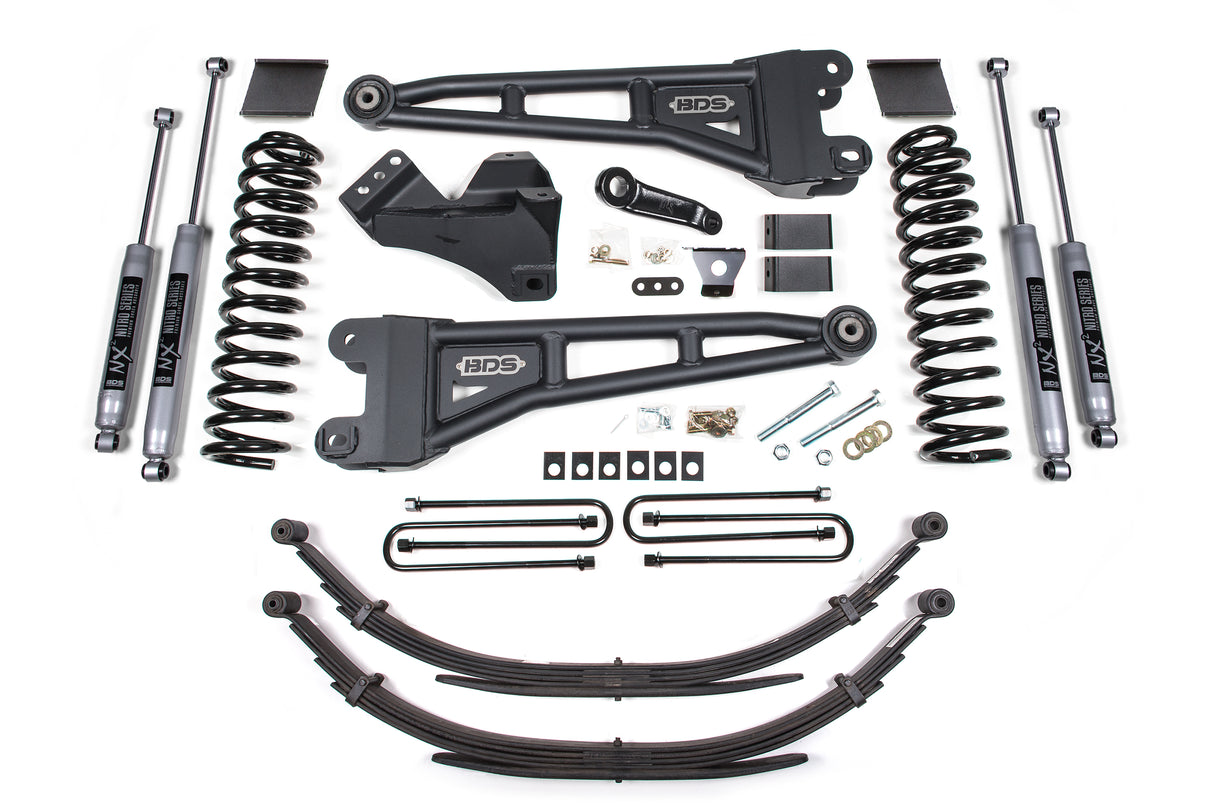 2011-2016 F-250/F-350 6" Radius Arm Kit Gas 2" Rear Block NX2 Sh | Dirty Garage