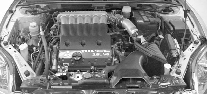 Universal 06 Eclipse GT 3.8L V6 Red Typhoon Short Ram Intake - View 5 | Dirty Garage