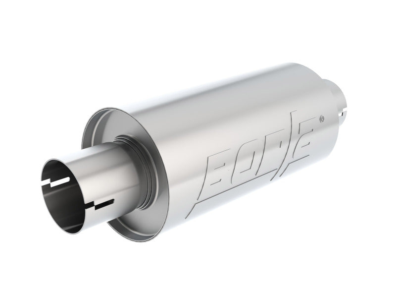 Borla S-Type Muffler 2.5in Inlet/Outlet 5in Round x 10in w/Notch - View 3 | Dirty Garage