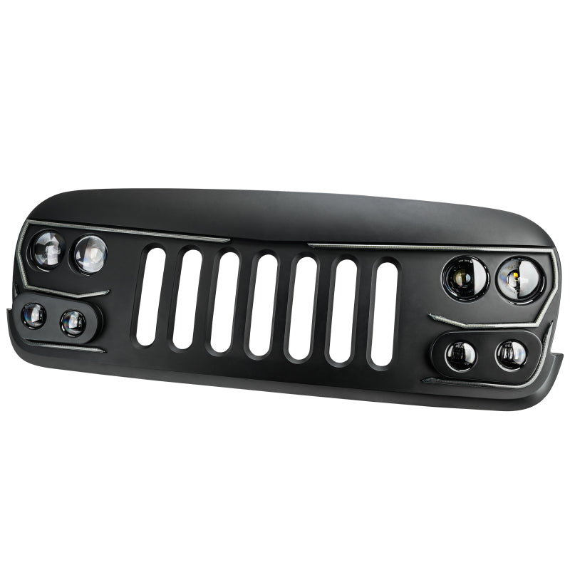 2007-2018 JK Wrangler VECTOR Series Full LED Grille - View 5 | Dirty Garage