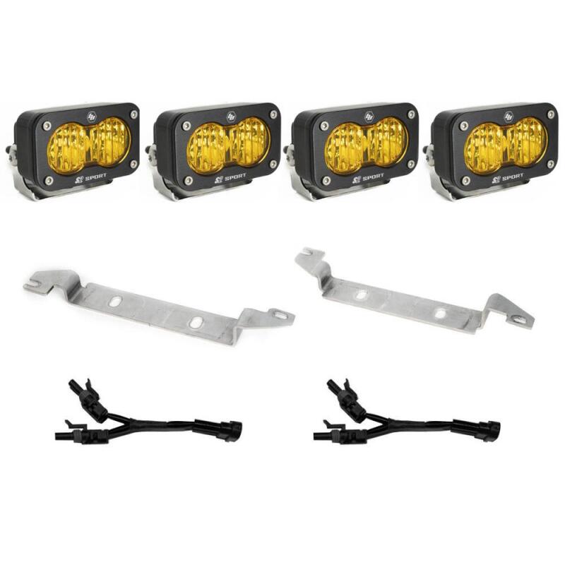 Baja Designs 2024+ Toyota Tacoma S2 Sport Dual Fog Pocket Light Kit - Baja Amber - View 2 | Dirty Garage