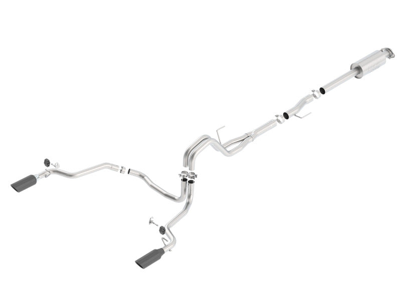 Borla 15-16 Ford F150 3.5L EcoBoost Ext. Cab Black Chrome CB Exhaust ATAK Single Split Rear Exit - View 2 | Dirty Garage