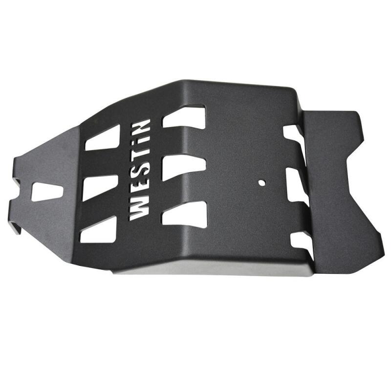 2017-2026 Wrangler JL Black Oil Pan Skid Plate - View 3 | Dirty Garage