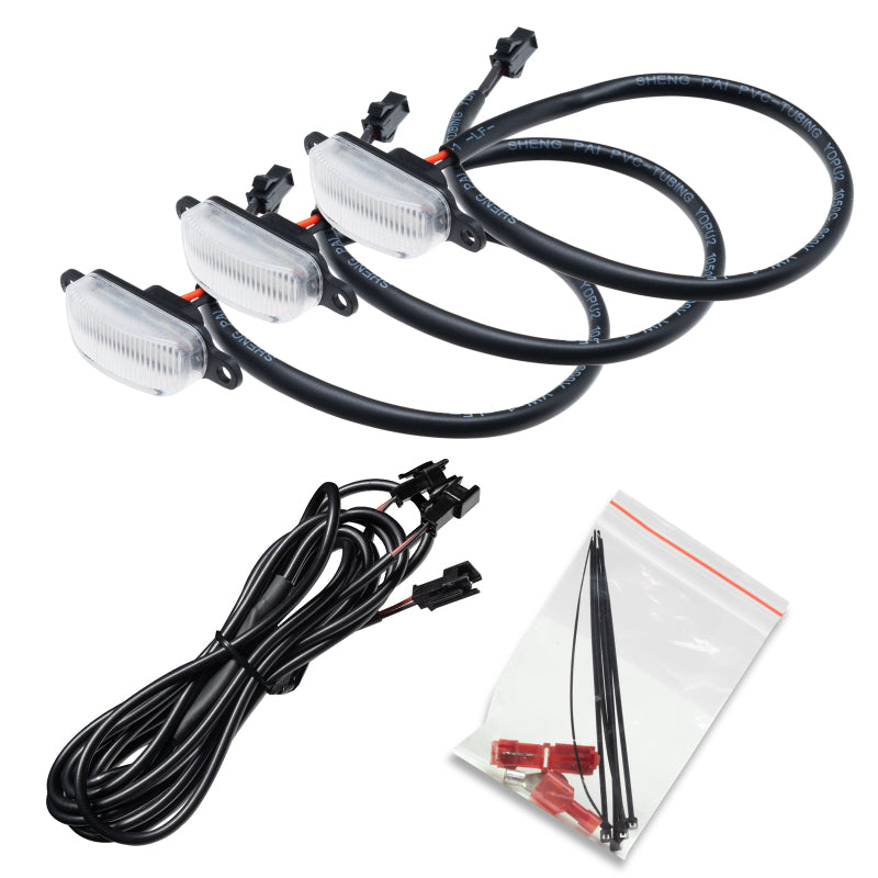 Universal Pre-Runner Style LED Grill Light Kit Amber w/ Clear Lens | Dirty Garage